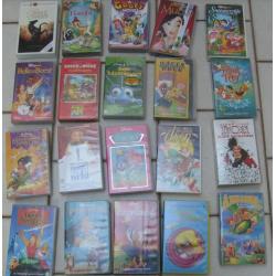 37 videobanden voor VHS; Junglebook e.a.
