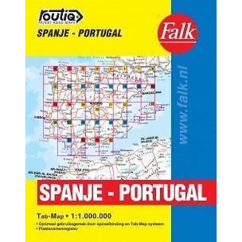 Wegenkaart Spanje-Portugal Routiq Tab map (Wegenkaarten)