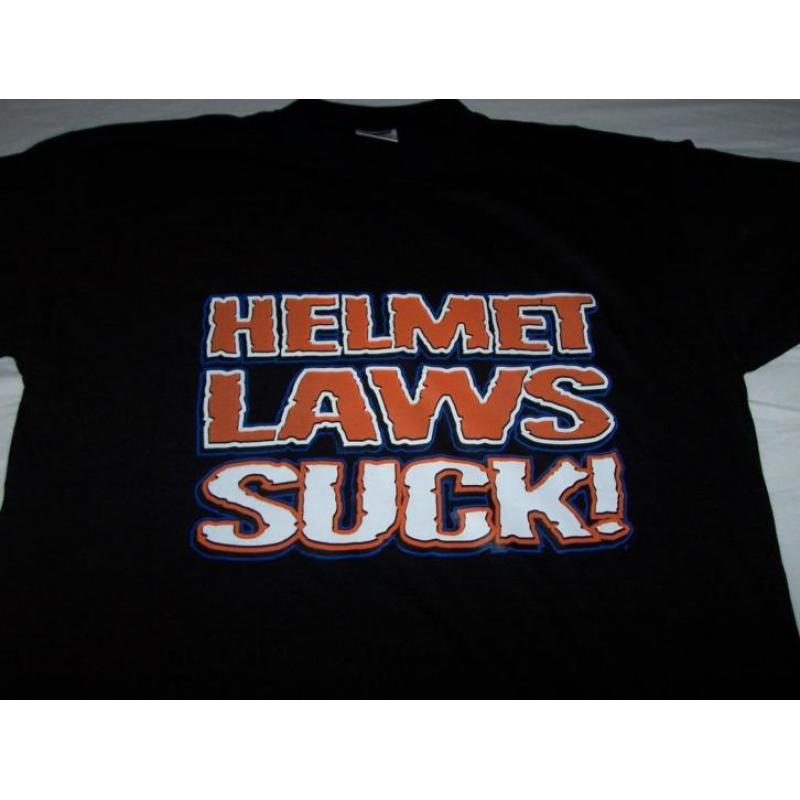 Helmet Laws Suck! t-shirt (uitverkoop)