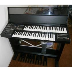 Electronisch Orgel HE-8 merk YAMAHA ELECTONE incl. orgelbank