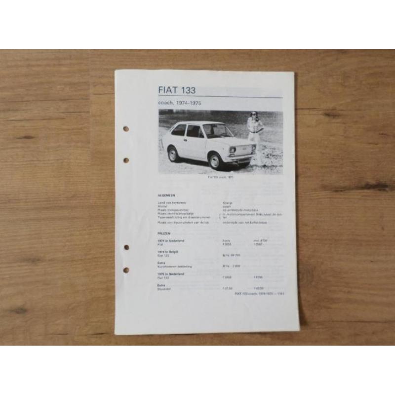 Aanvulling Vraagbaak Fiat 133 Coach (Geen Kopie)