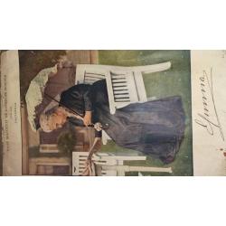 Oude plaat van Koningin Emma geschilderd door Roeland Koning