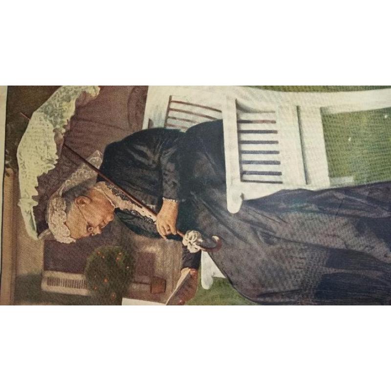 Oude plaat van Koningin Emma geschilderd door Roeland Koning
