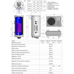 Tapwater Lucht-water warmtepomp 120 liter (douche&keuken)