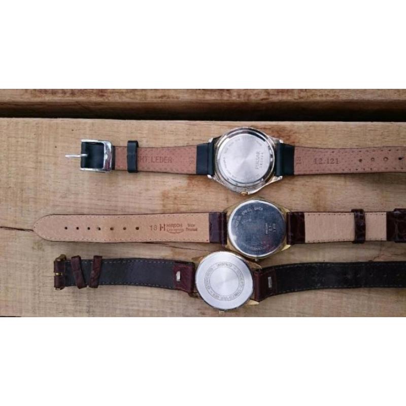 5 oude Horloge's 3x heren 2x dames antiek/vintage.