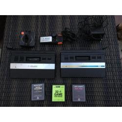 Atari 2600 consoles + games + controllers