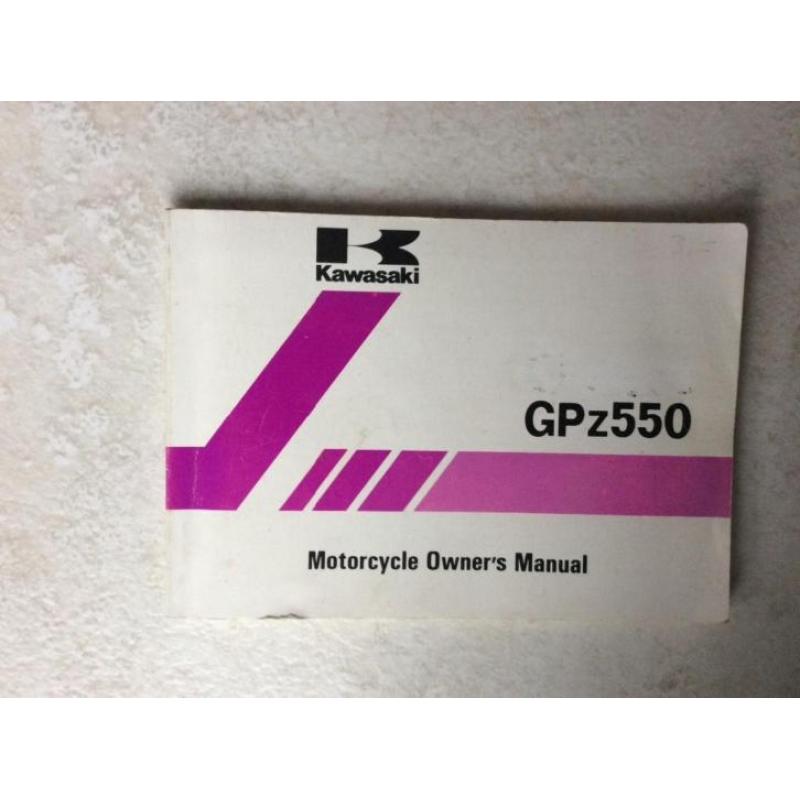 Instruktie boekje Kawasaki GPZ550