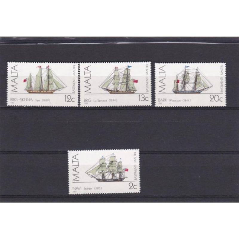 S 1 Malta 693-696 Postfris Zeilschepen