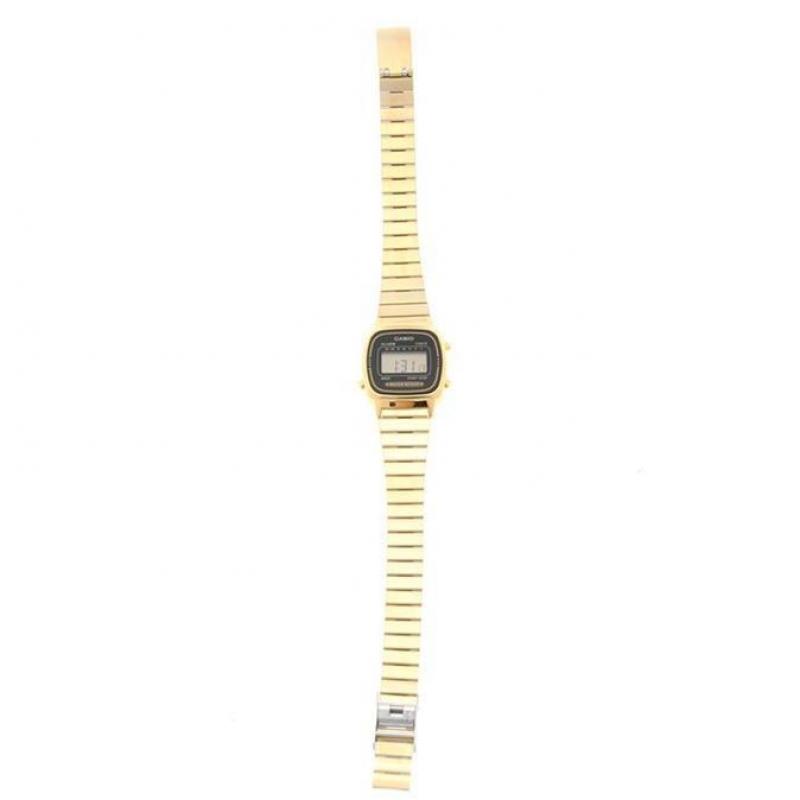 Casio Dames LA670WEGA Digital Horloge Goud/Zwart 1 Maat
