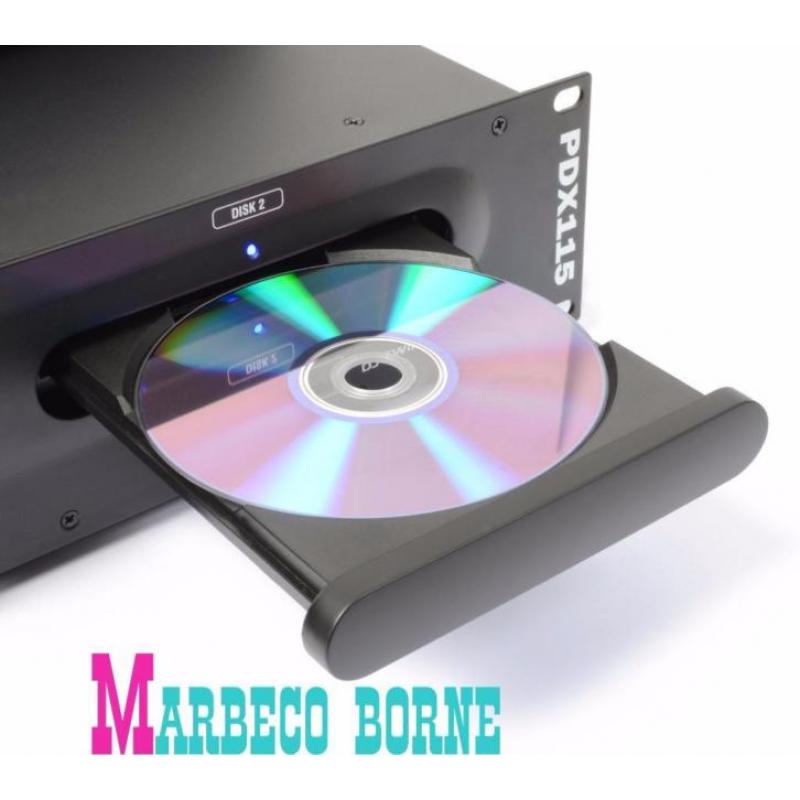 Week Aktie CD,USB,SD,MP3 speler, Twin 19inch, PDX115