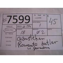 7599| design aansteker vintage Rowenta Butler €45