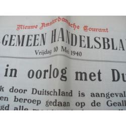 oude krant 10 Mei 1940