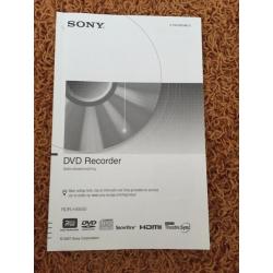 dvd recorder Sony RDR-HX650