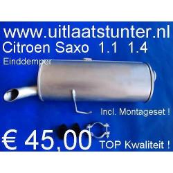 Einddemper Citroen Saxo 1.1 1.4 € 45,00 Voorraad