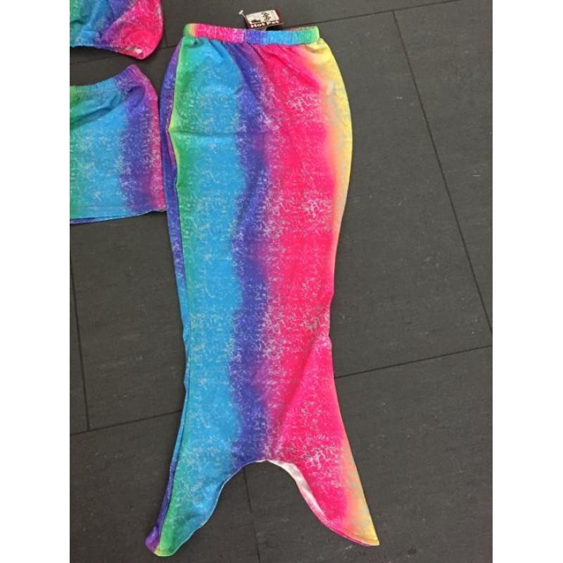 Zeemeermin staart zwempak multi color maat 104 en 116