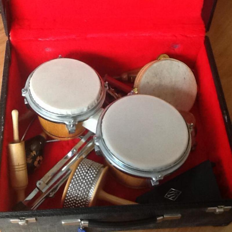 Muziekinstrumenten in koffer