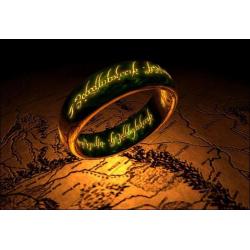 Prachtige Zilver Clad Lord of the Rings NZ Gouden Ring Munt