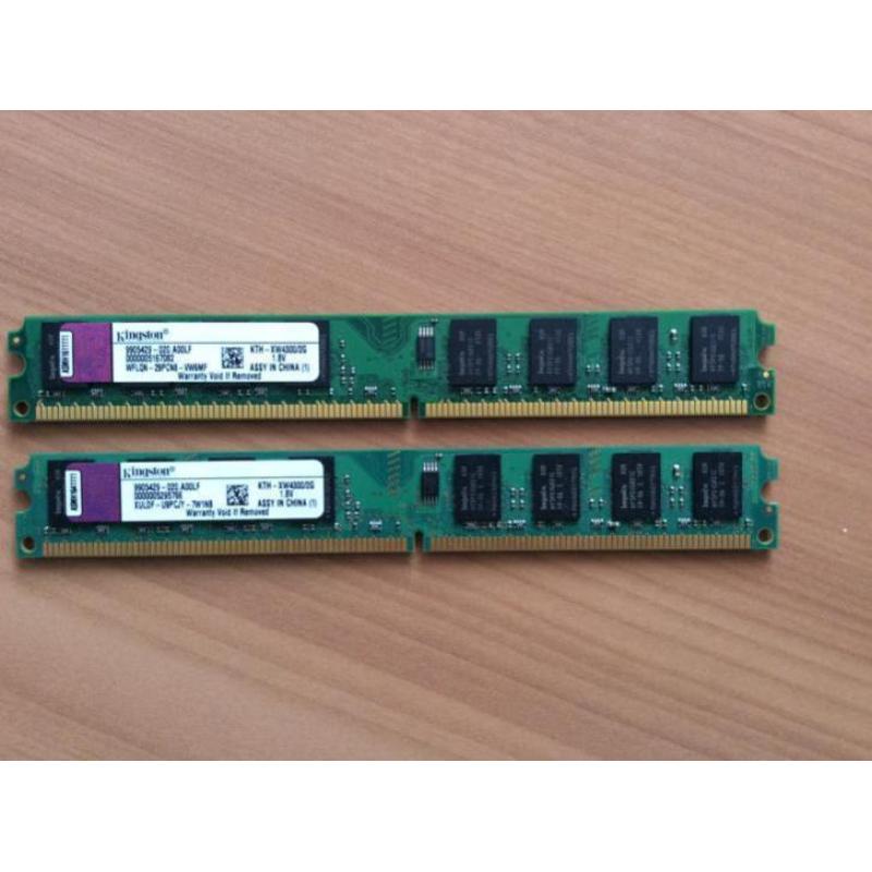2x 2Gb KTH 4300/2Gb geheugen modules
