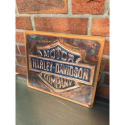Harley Davidson koperen bord