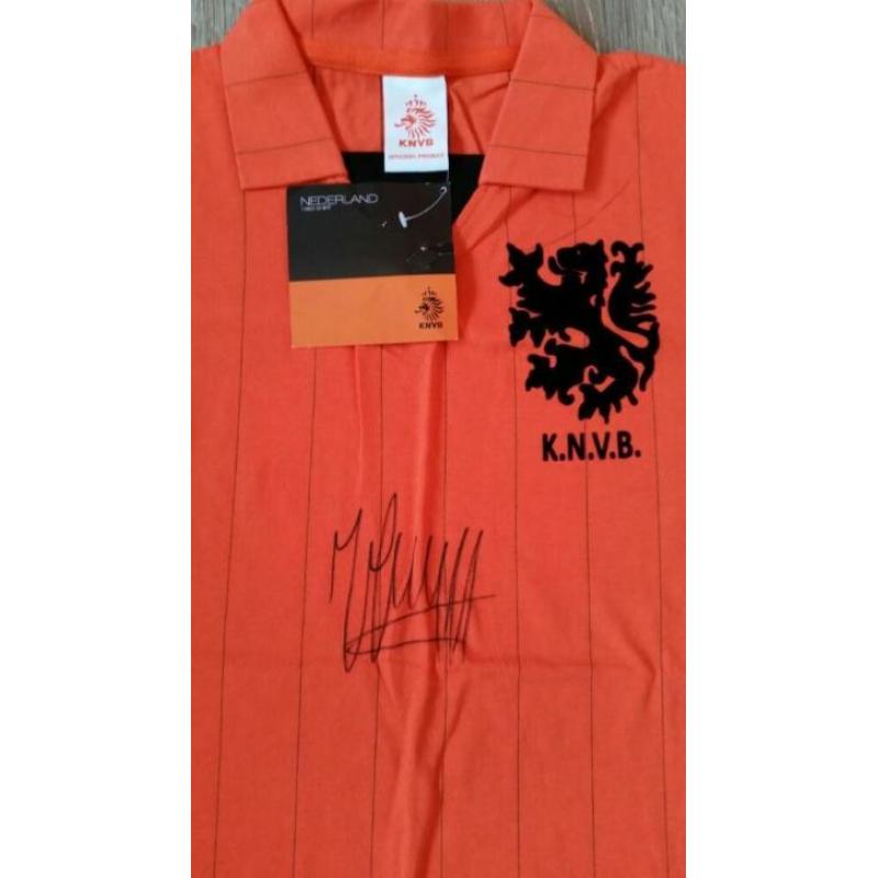 Holland KNVB shirt gesigneerd door Johan Cruijff