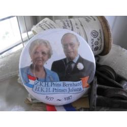 Button Juliana en Bernhard 1937-1987 50 jarig huwelijk (308)