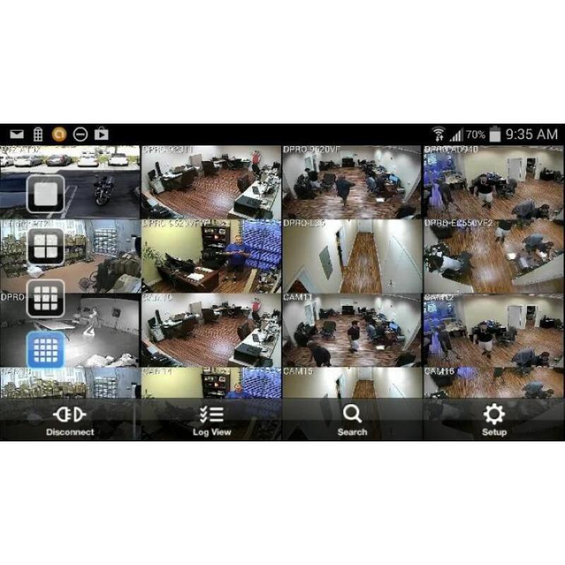 CCTV 16 camera's incl hdd recorder, ook voor mobiel en PC