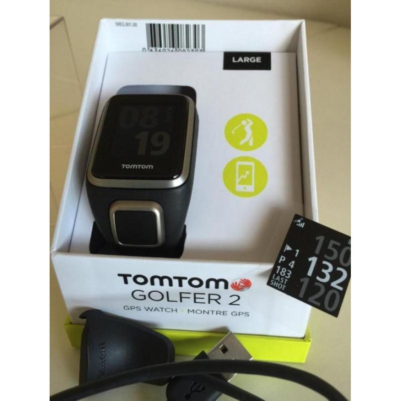 TomTom Golfer 2 Black-L Sporthorloge (Nieuw)