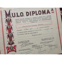 Aangeboden een aantal diploma's uit de vorige eeuw.
