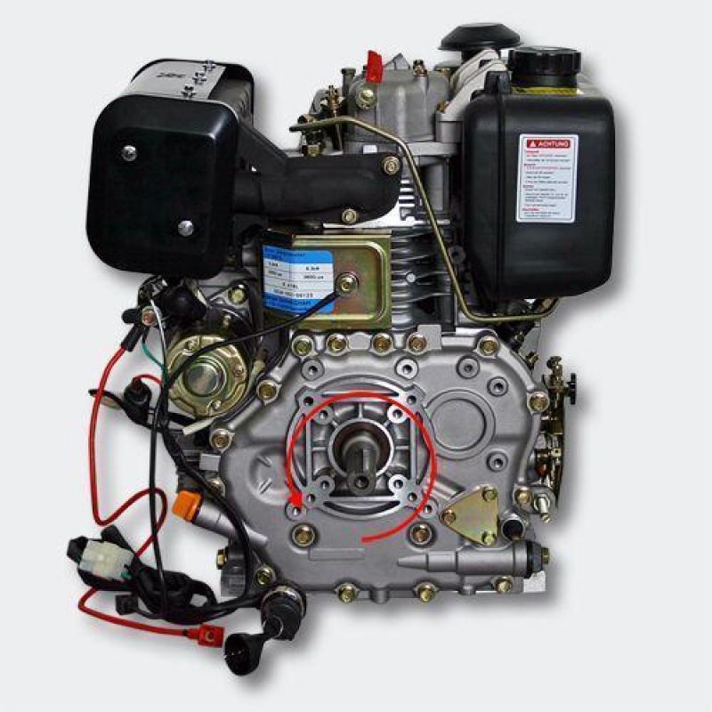 OHV 4-Takt eencilinder Dieselmotor, E-Start, 10 PK, 7,2 #240