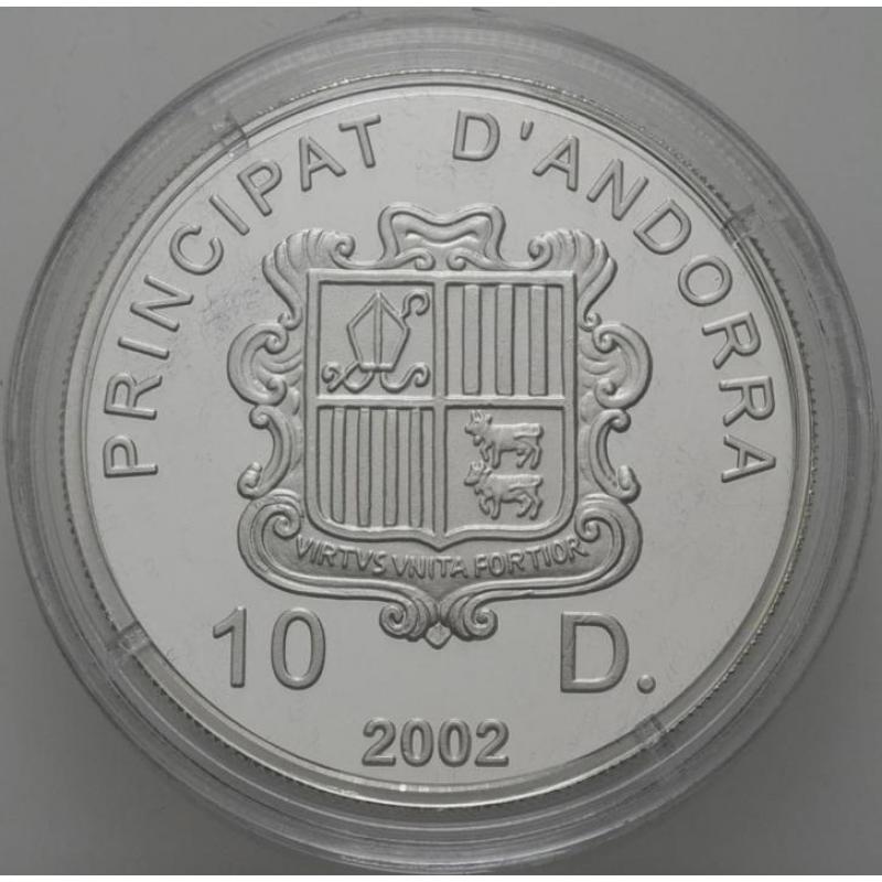 Andorra, 10 Diners 2002 - zilver Proof