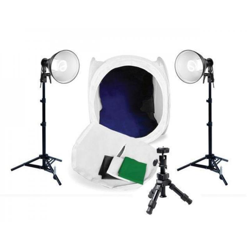 Lichttent met verlichting voor productfotografie (60x60cm)