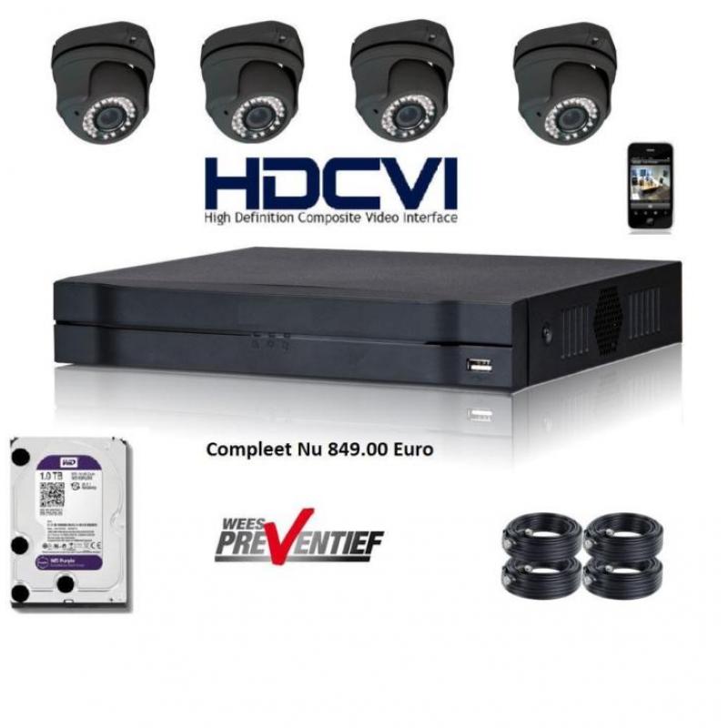 Compleet Camerasysteem HDCVI 4-Delig €849.00 Weespreventief