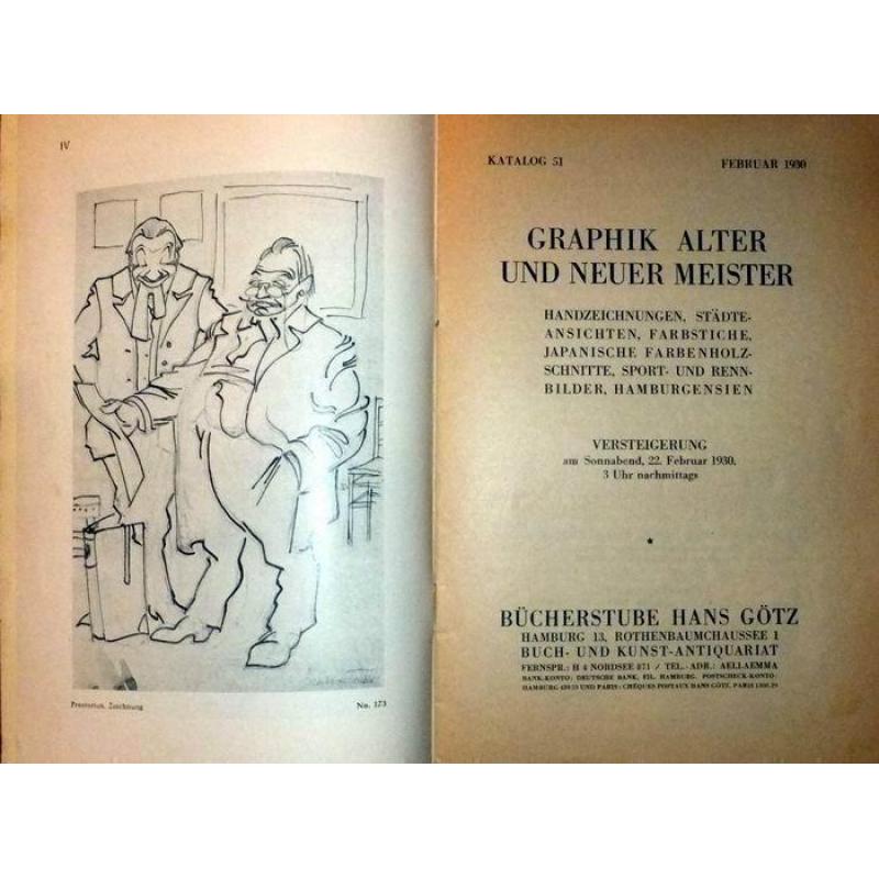 Catalogus graphik alter und neuer meister 1930
