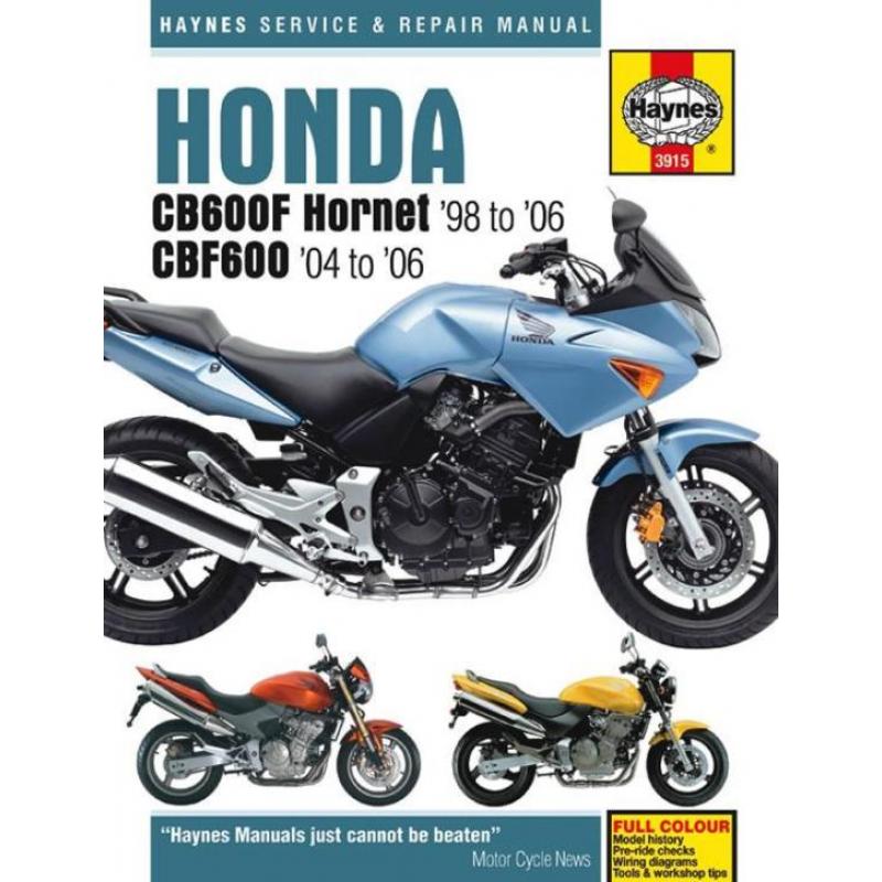 Honda CB600F Hornet & CBF600 [1998-2006] Haynes manual zgn