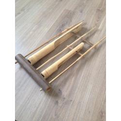 Handgemaakte bamboe muziekinstrument uit Indonesië