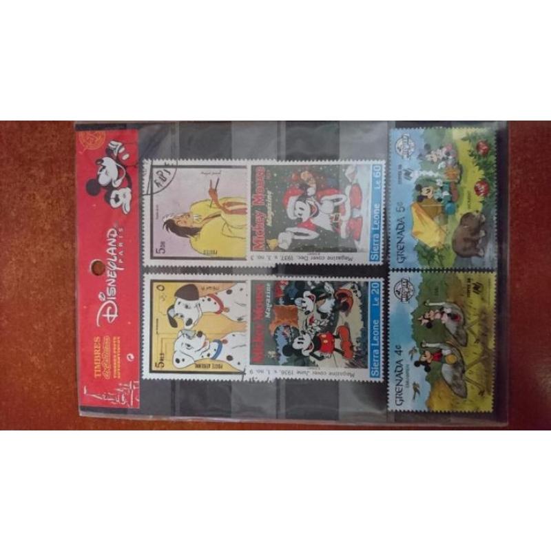 Postzegels Disney 6St.
