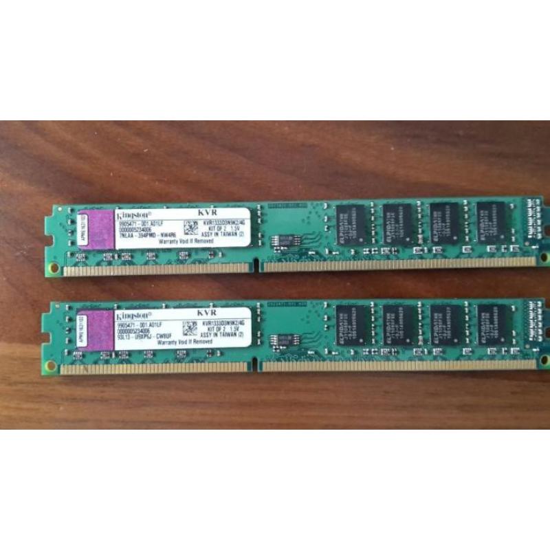 Kingston 2x2GB, DDR3, PC10666, CL9