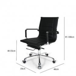 Design bureaustoel zwart - direct leverbaar