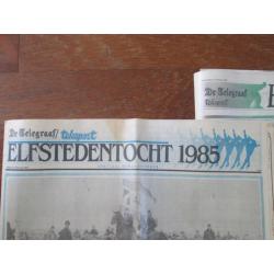 2 x Telegraaf ELFSTEDENTOCHT 1985/1986