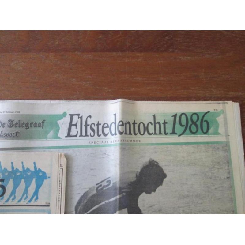 2 x Telegraaf ELFSTEDENTOCHT 1985/1986