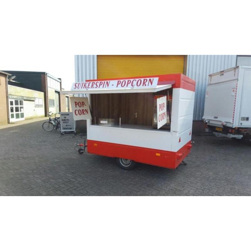 suikerspin popcorn verkoopwagen incl apparatuur