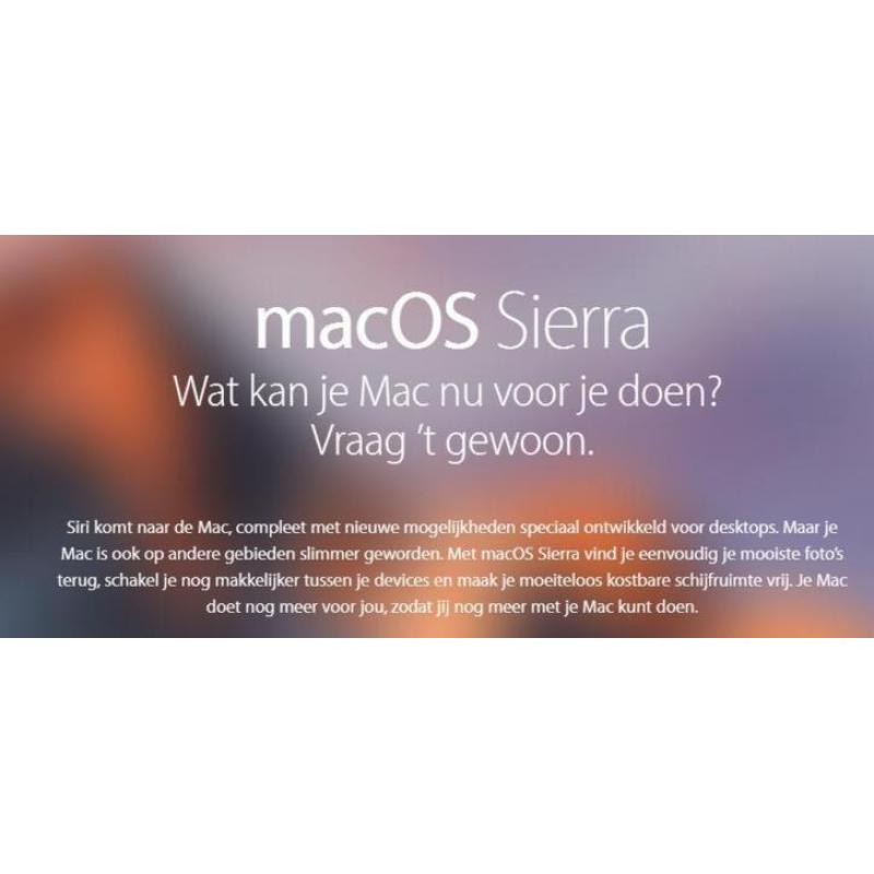MacOS Sierra 10.12, Install OS X/OSX via USB zonder DVD