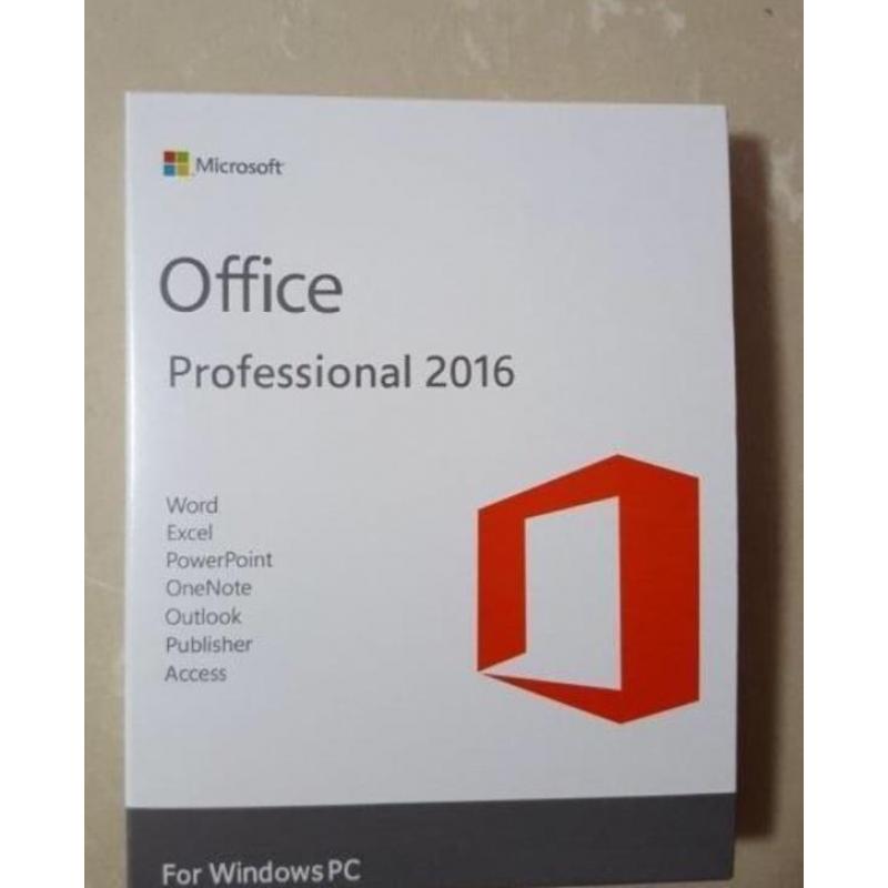 Microsoft Office pro 2016 - Inc permanente Licentie!