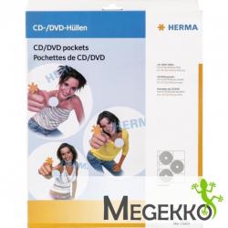Herma CD/DVD-hoezen per 6 CD/DVD 5 hoezen transparant 7685
