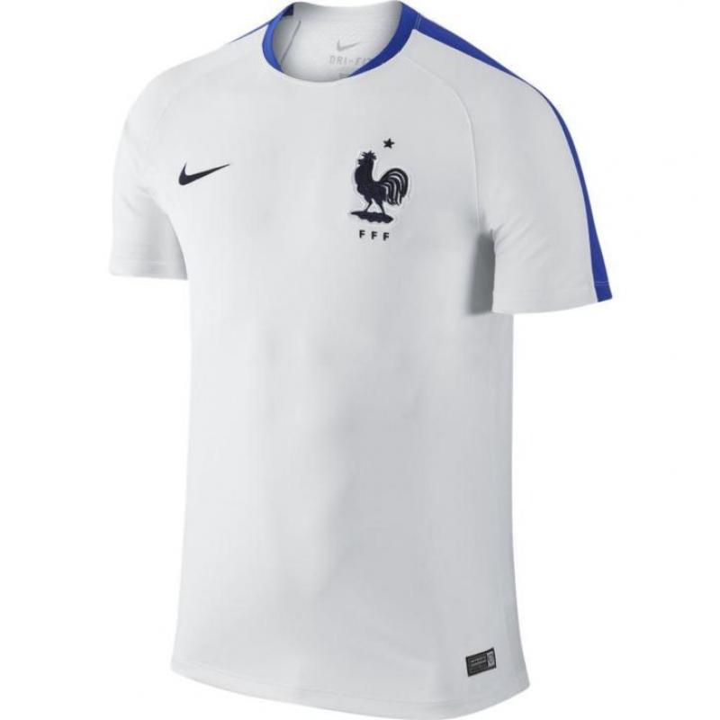 Nike Frankrijk Flash Trainingsshirt 2016-2018 White Game