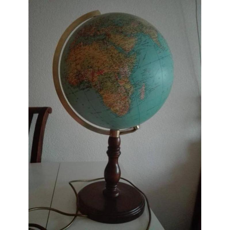 Prachtige grote globe wereldbol verlichting lamp Duits