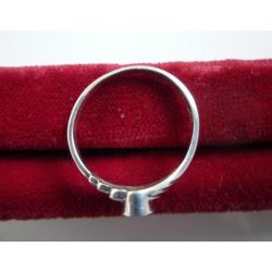 Antieke, zilveren onix ring 4x11 mm, 932