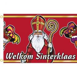 Gevel vlag welkom Sinterklaas - Sinterklaas versiering