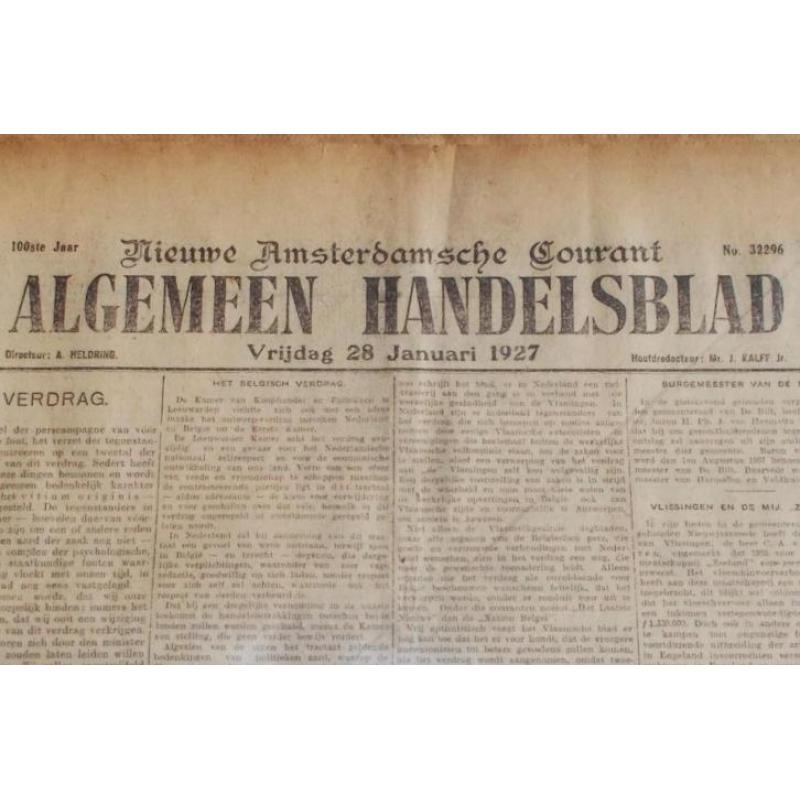 Oude Krant van Vrijdag 28 Januari 1927 / Algemeen Handelsbla