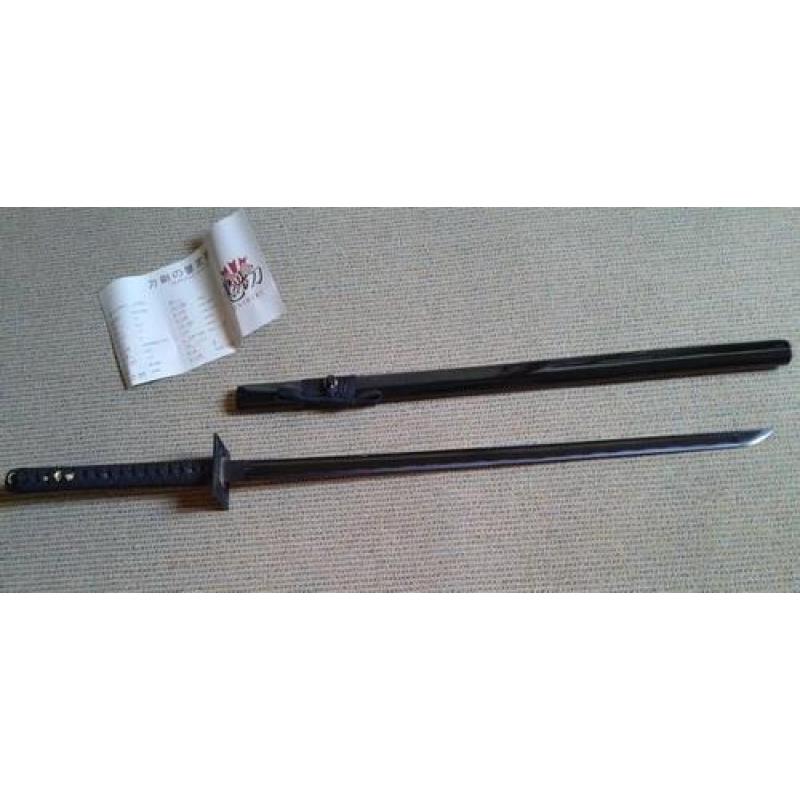 Zwarte Ninja katana samurai zwaard (sabel, mes, dolk, degen)